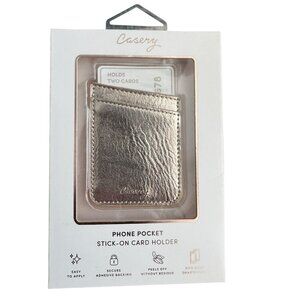 Casery Phone Pocket Stick-On Card Holder in Rose Gold